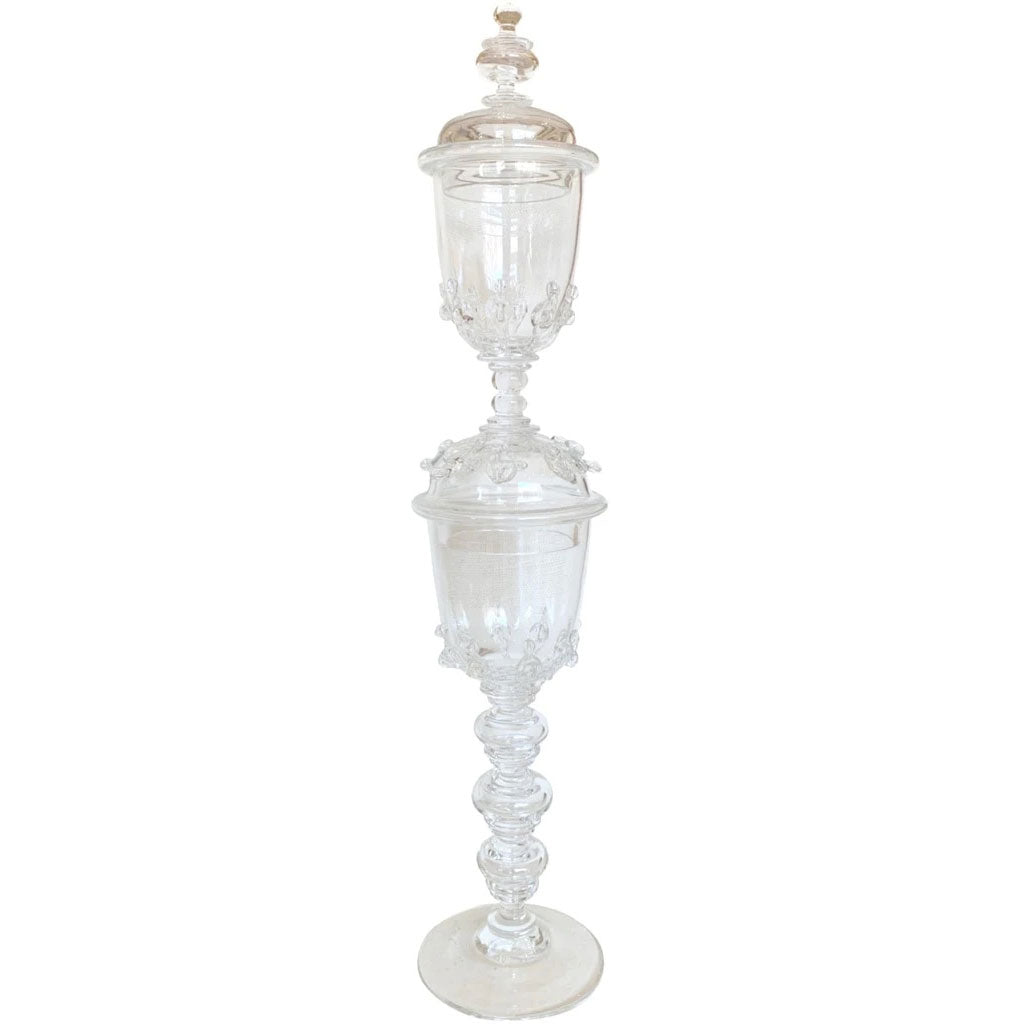 Casa Branca Belgian Hand Blown Clear Glass Wedding Goblet