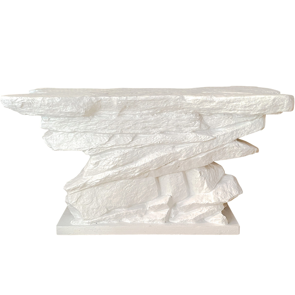 Faux Stacked Stone Console by Sirmos after Emilio Terry