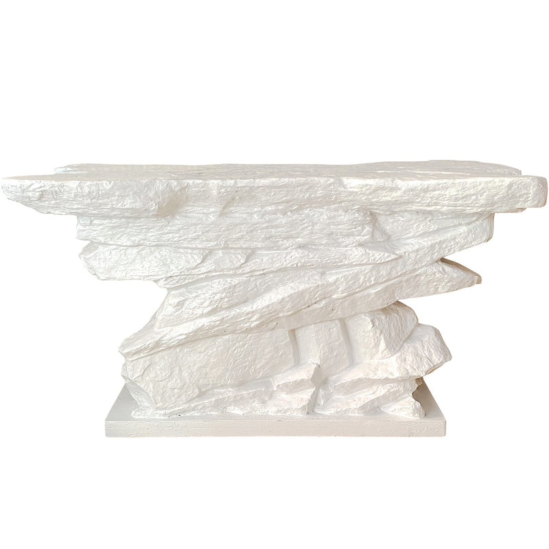 Faux Stacked Stone Console by Sirmos after Emilio Terry