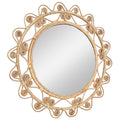 Rattan Swirl Round Mirror