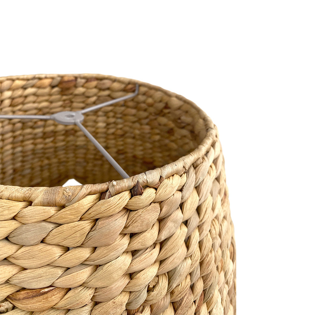 Scalloped Lampshade in Water Hyacinth
