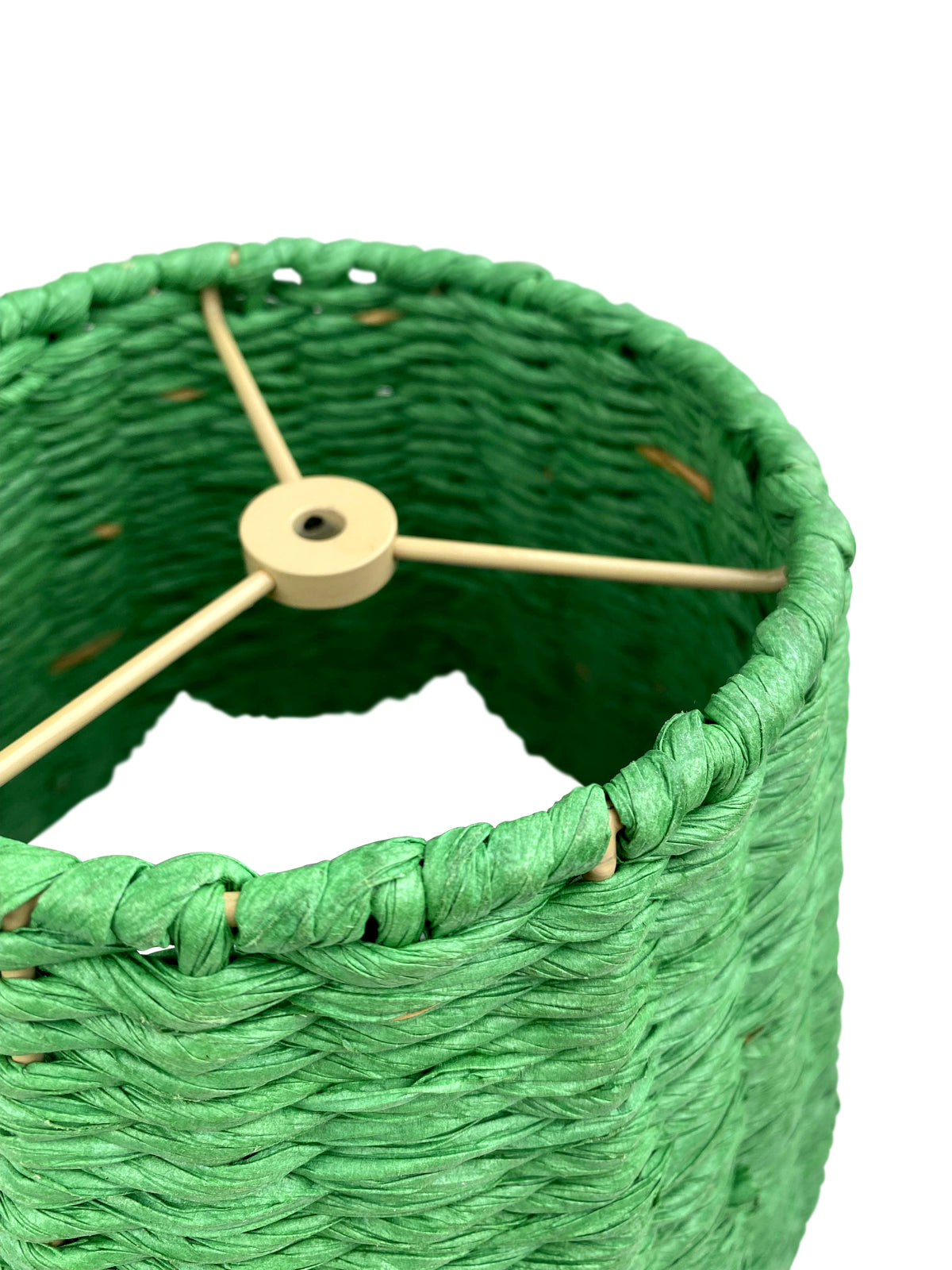 Scalloped Lampshade in Green Twisted Rope