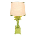 Vintage Green Faience Palm Tree Lamp by Jean Roger