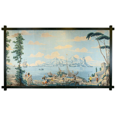 Panoramic Wallpaper Panel in Custom Frame - Landscape from Lago di Garda by Dufour