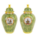 Pair of Limoges Porcelain Ginger Jars