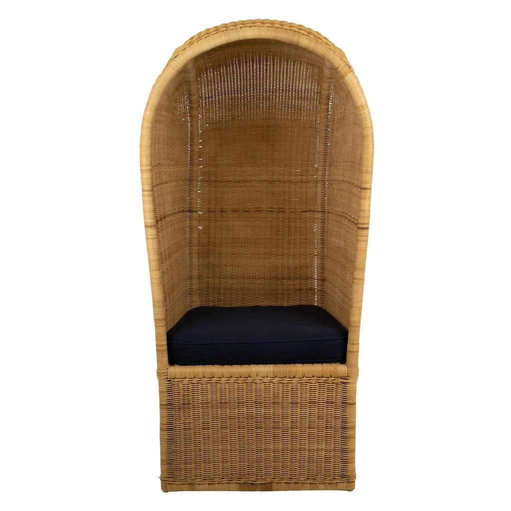 Vintage Rattan Hooded Chair