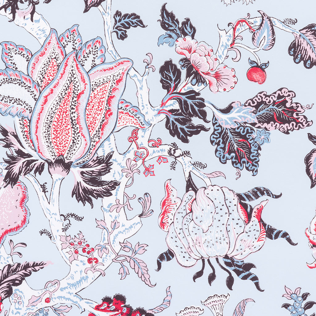 Audrey - Sky & Coral (Wallpaper Memo)