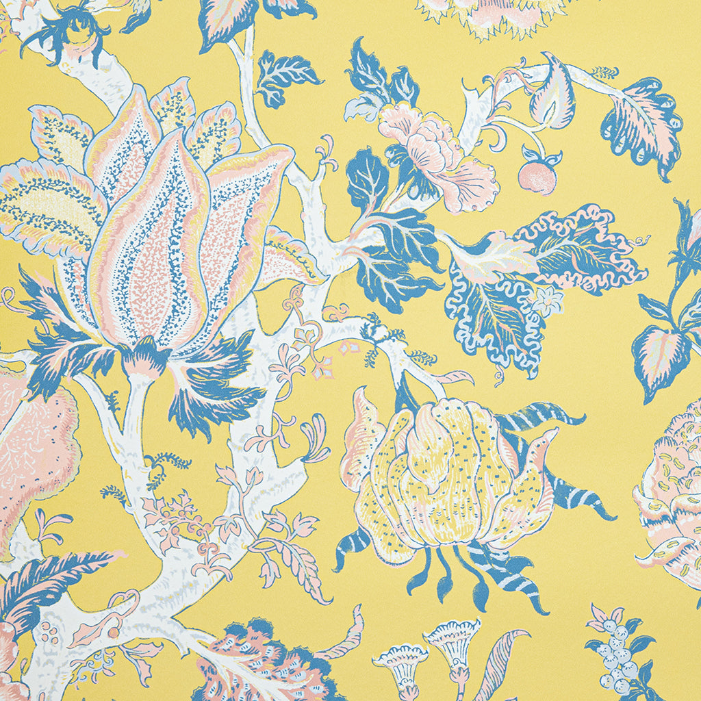 Audrey - Saffron & Sky (Wallpaper Memo)