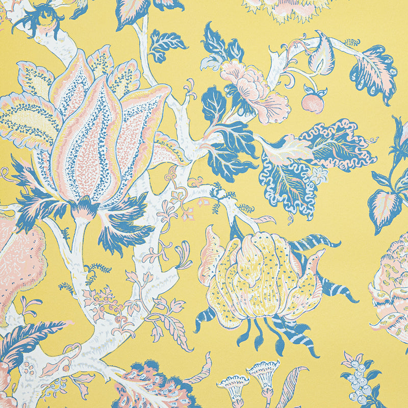 Audrey - Saffron & Sky (Wallpaper Memo)