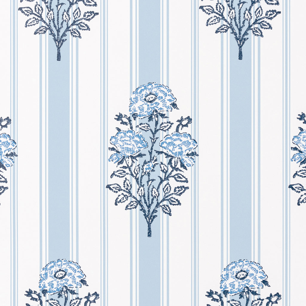 Rosa Rigata - Sky & Navy (Wallpaper Memo)