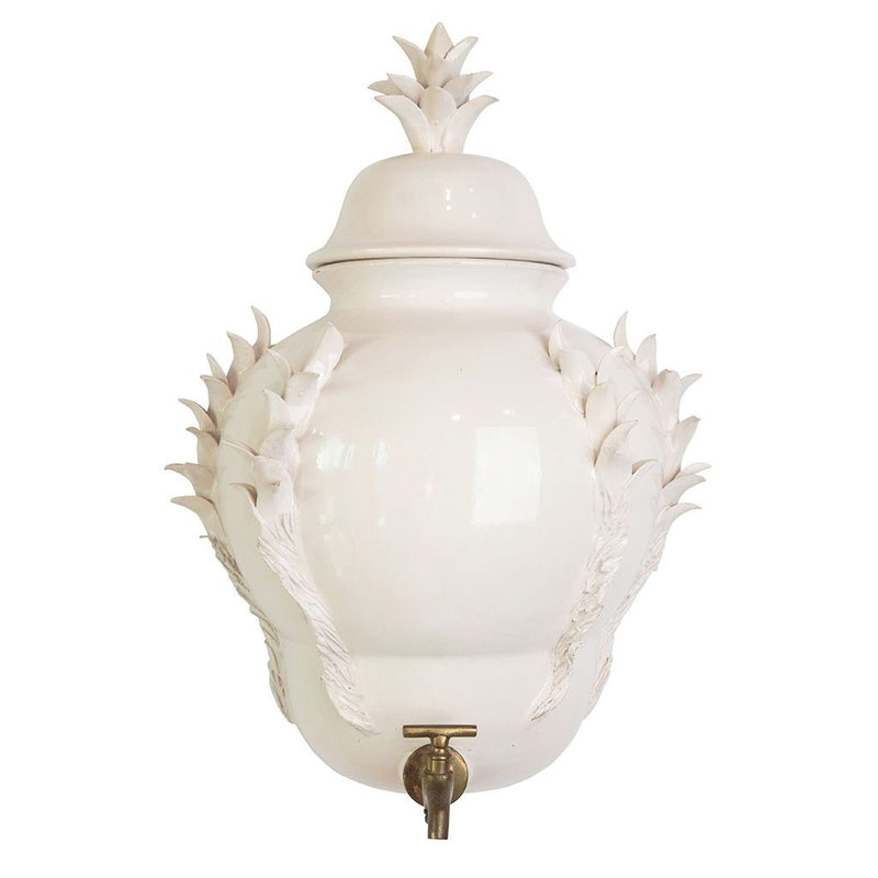Vintage White Faience Fountain by Jean Roger