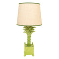 Vintage Green Faience Palm Tree Lamp by Jean Roger