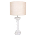 Pair of White Plaster Palm Shaped Table Lamps