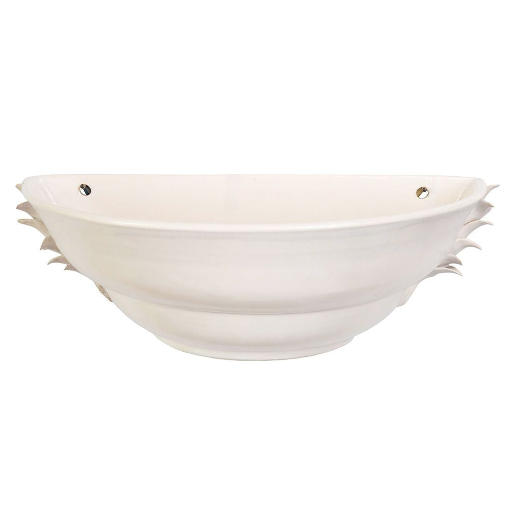 Vintage White Faience Fountain by Jean Roger