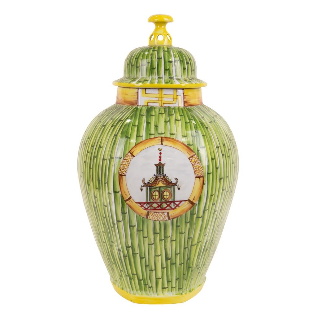 Pair of Limoges Porcelain Ginger Jars