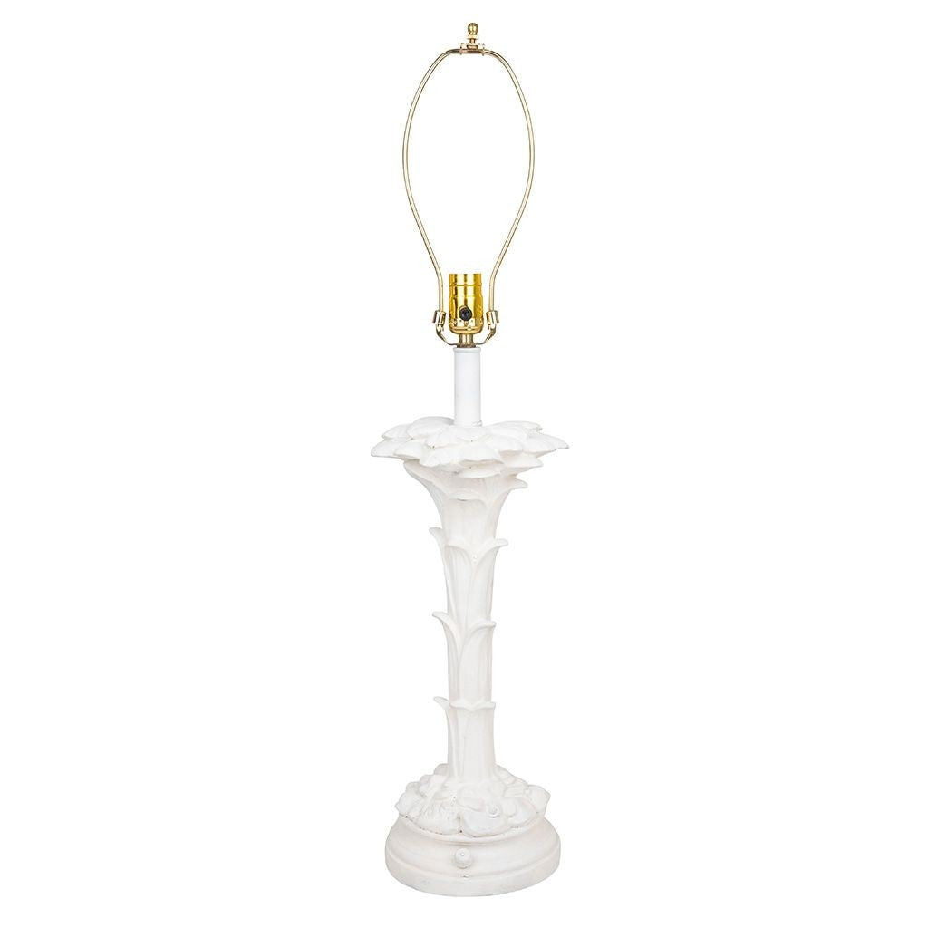 Pair of White Plaster Palm Shaped Table Lamps