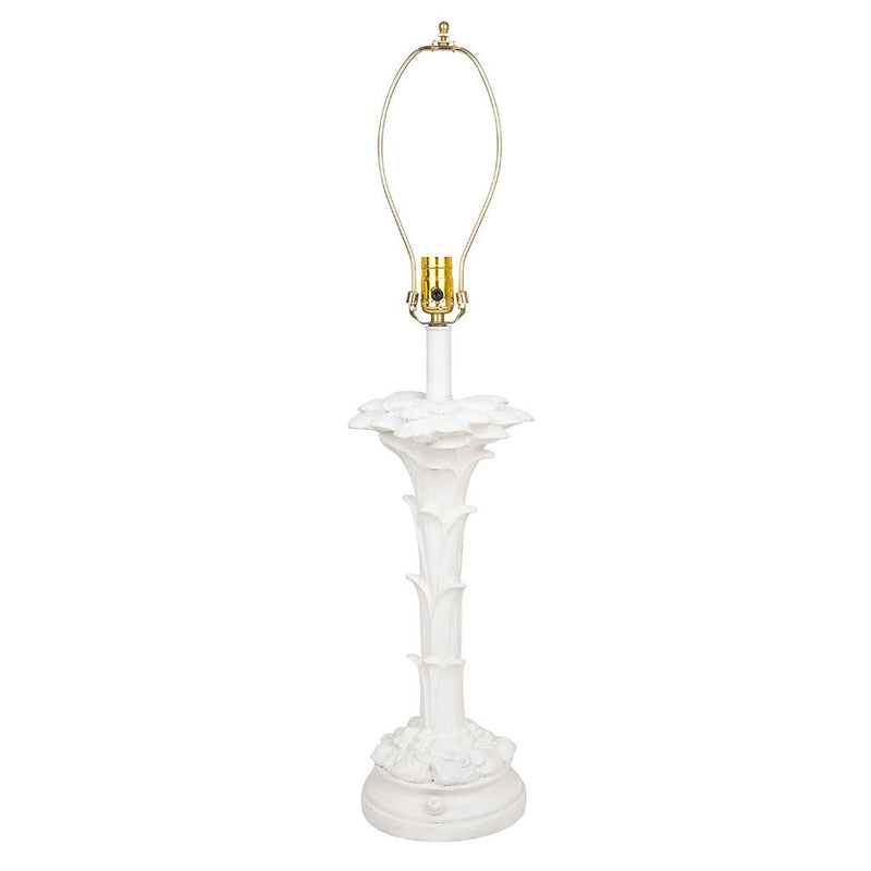 Pair of White Plaster Palm Shaped Table Lamps