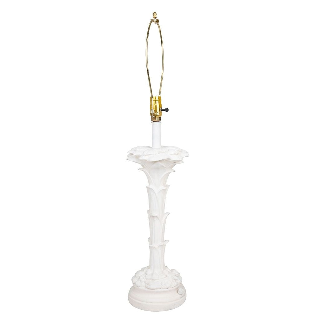 Pair of White Plaster Palm Shaped Table Lamps