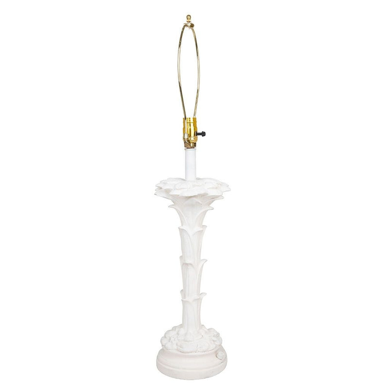 Pair of White Plaster Palm Shaped Table Lamps