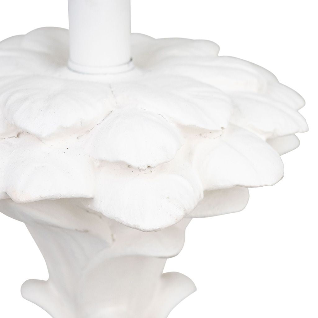 Pair of White Plaster Palm Shaped Table Lamps