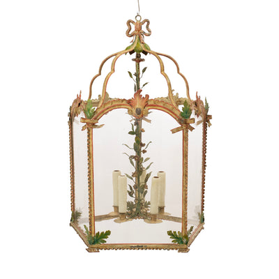 A Louis XV-Style Lantern with Floral Details by Maison Jansen