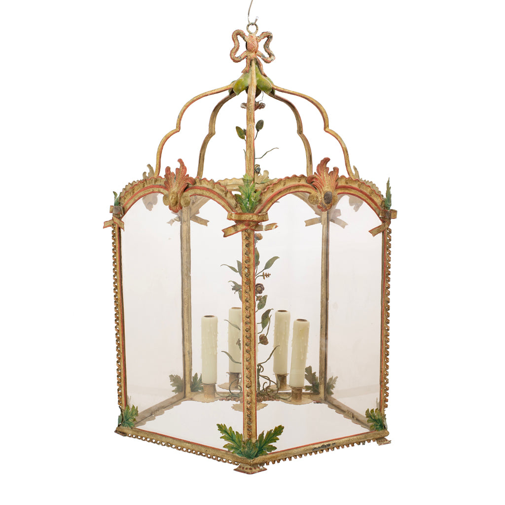 A Louis XV-Style Lantern with Floral Details by Maison Jansen