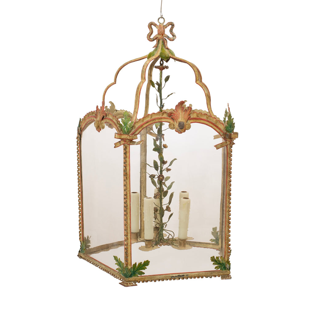 A Louis XV-Style Lantern with Floral Details by Maison Jansen
