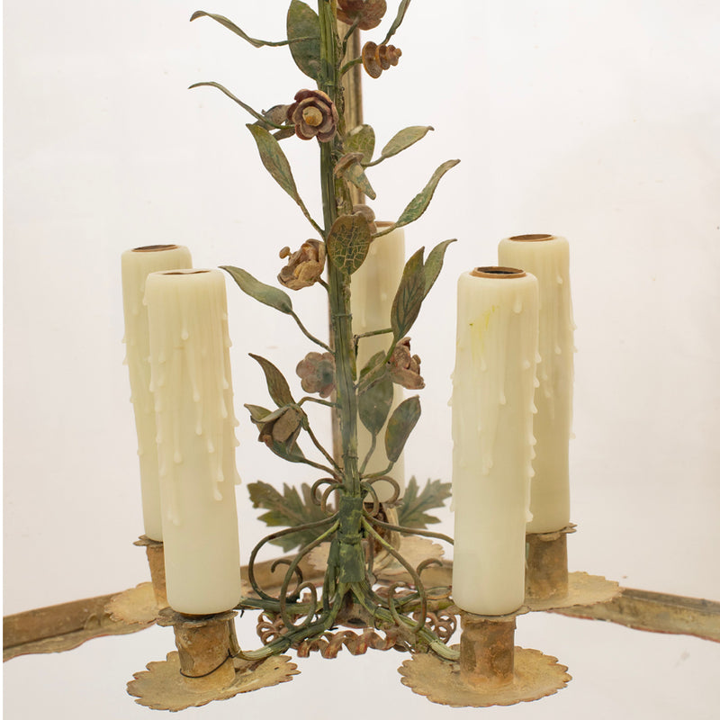 A Louis XV-Style Lantern with Floral Details by Maison Jansen