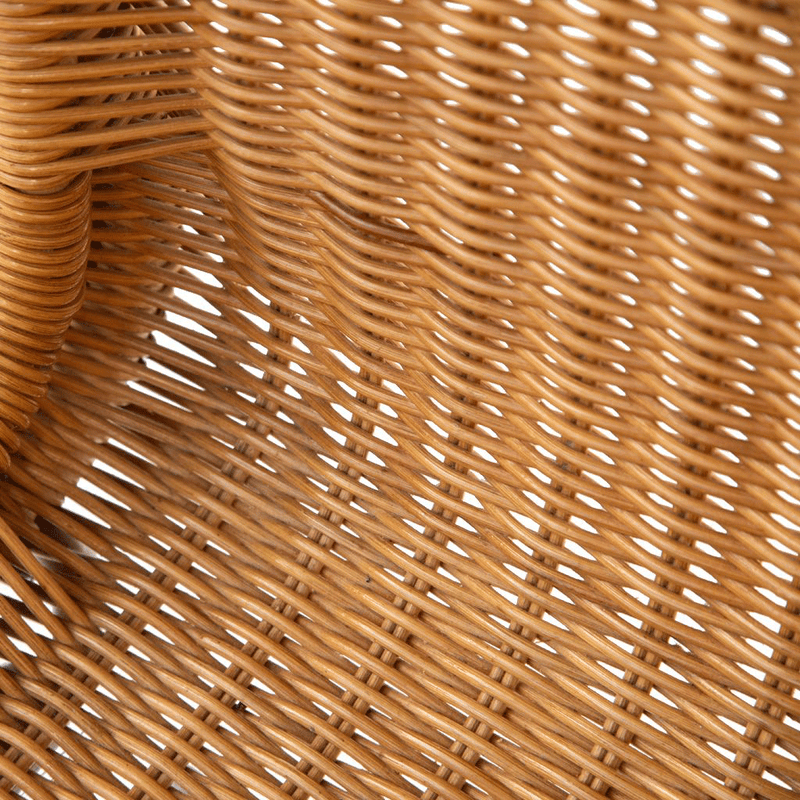 Set of Six Rattan and Chrome Chairs by Dirk Van Sliedregt