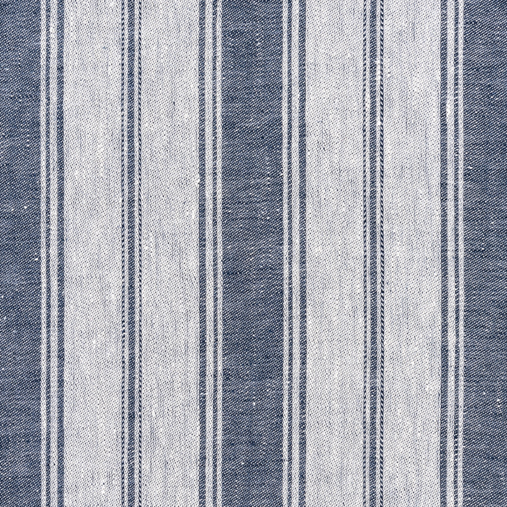 Lino Branca Stripe - Indigo (Memo)