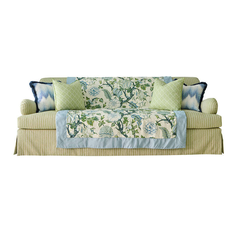 Lancaster Sofa in Mini Stripe in Celery
