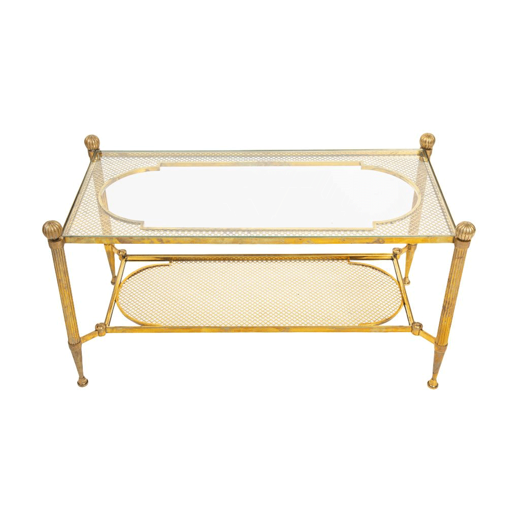 Brass End Table, in the style of Maison Jansen