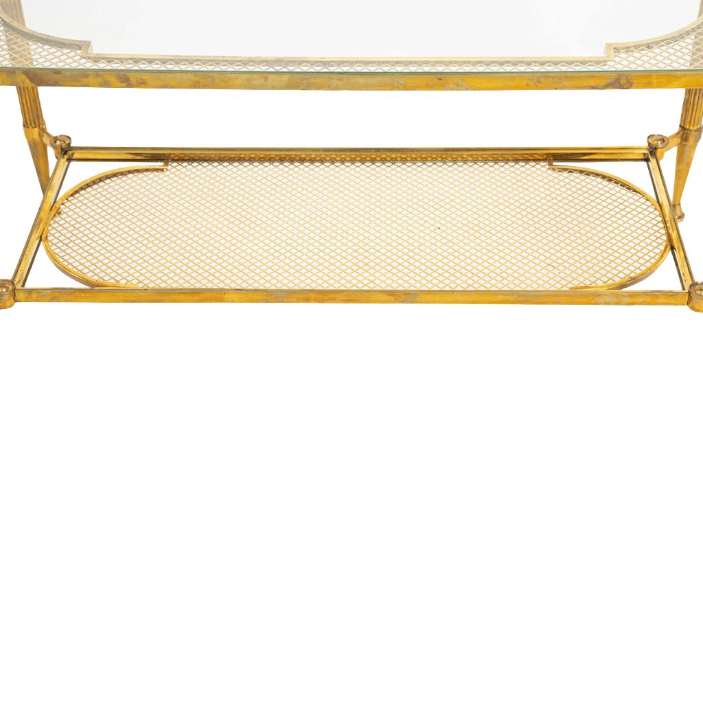 Brass End Table, in the style of Maison Jansen