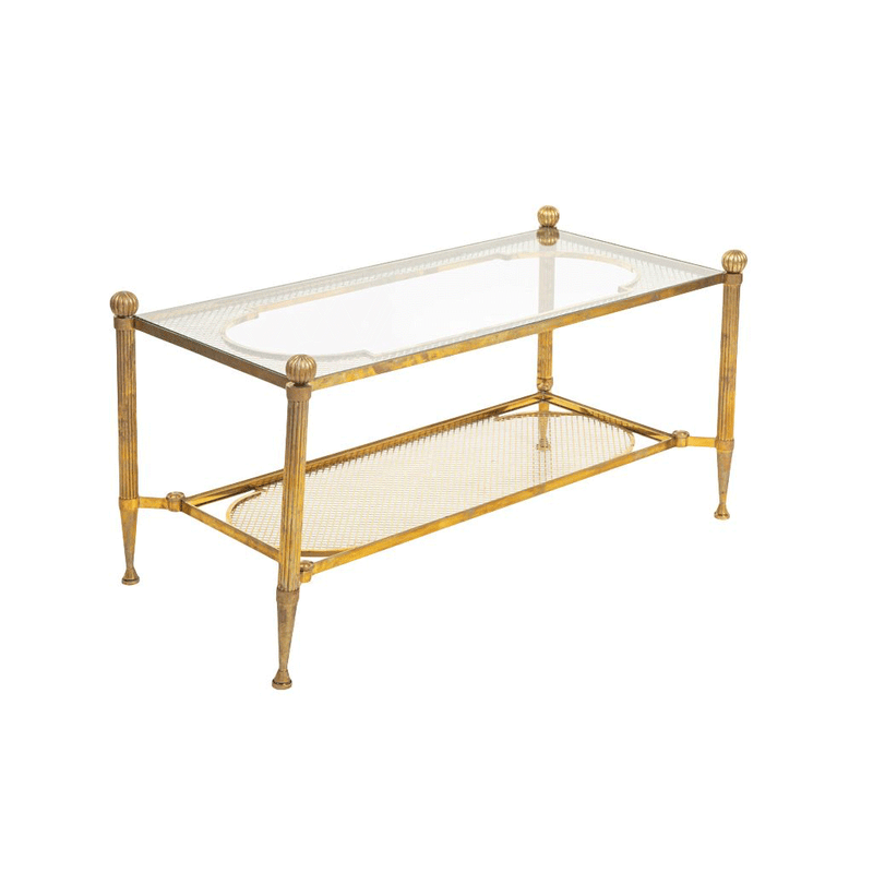 Brass End Table, in the style of Maison Jansen