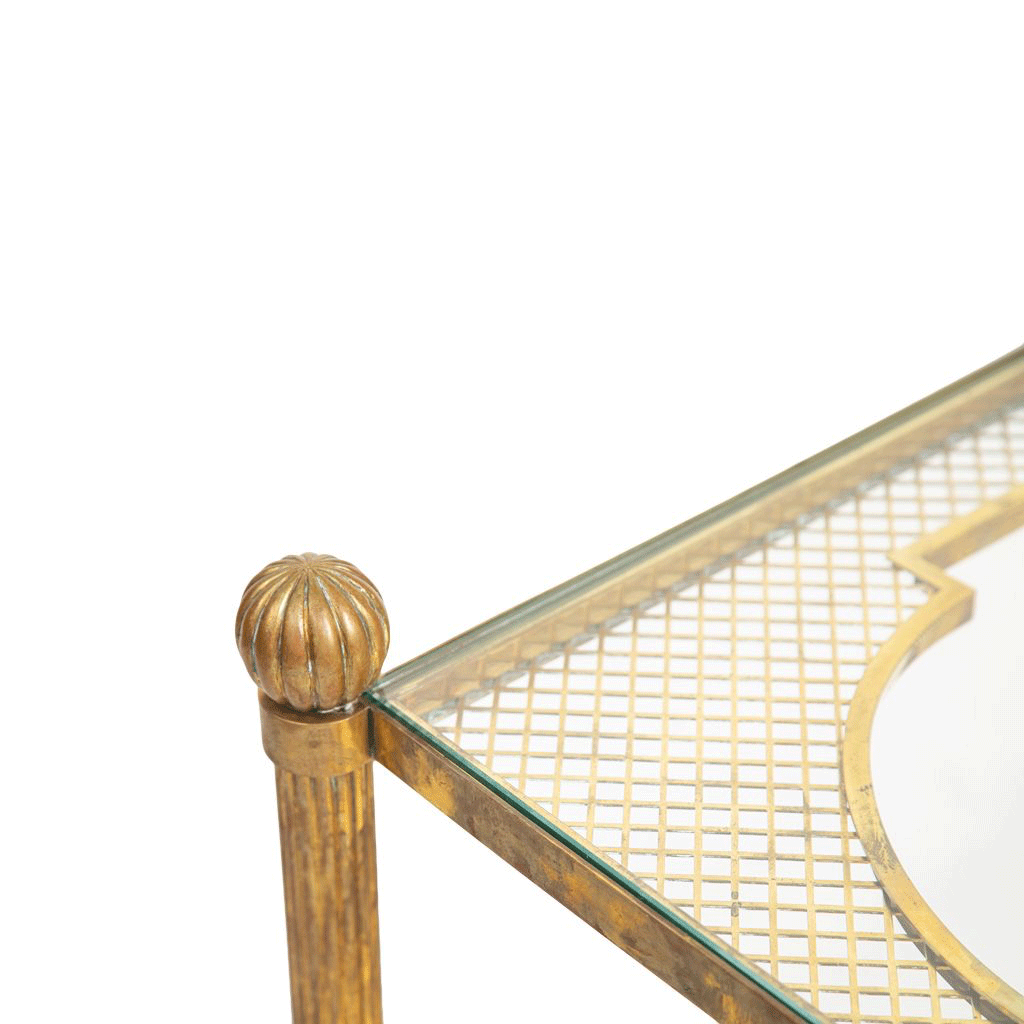 Brass End Table, in the style of Maison Jansen