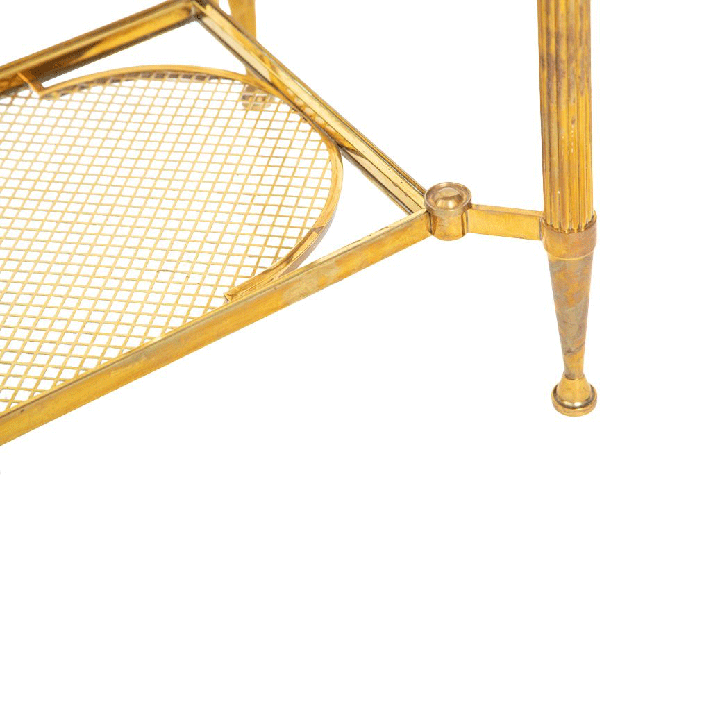 Brass End Table, in the style of Maison Jansen
