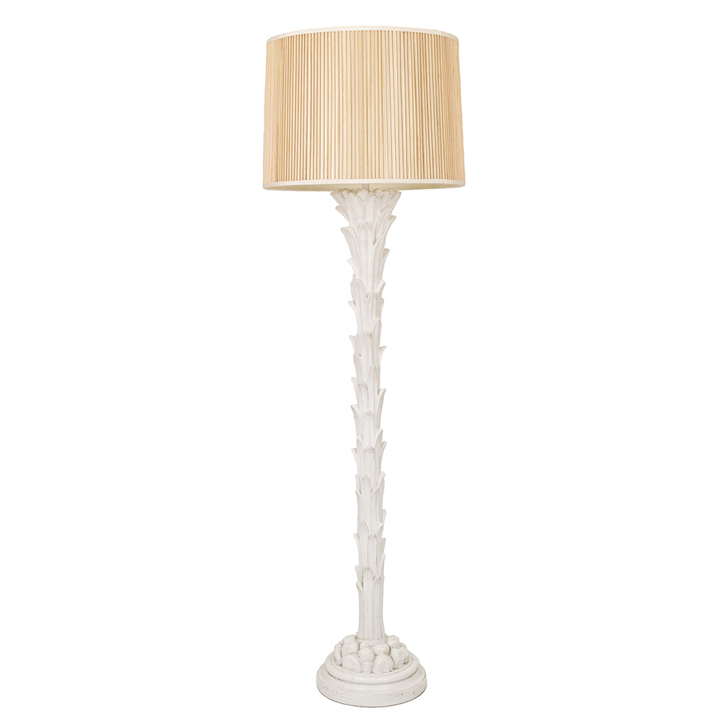 A Carved Plaster Floor Lamp in the Manner of Serge Roche