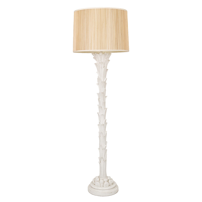A Carved Plaster Floor Lamp in the Manner of Serge Roche
