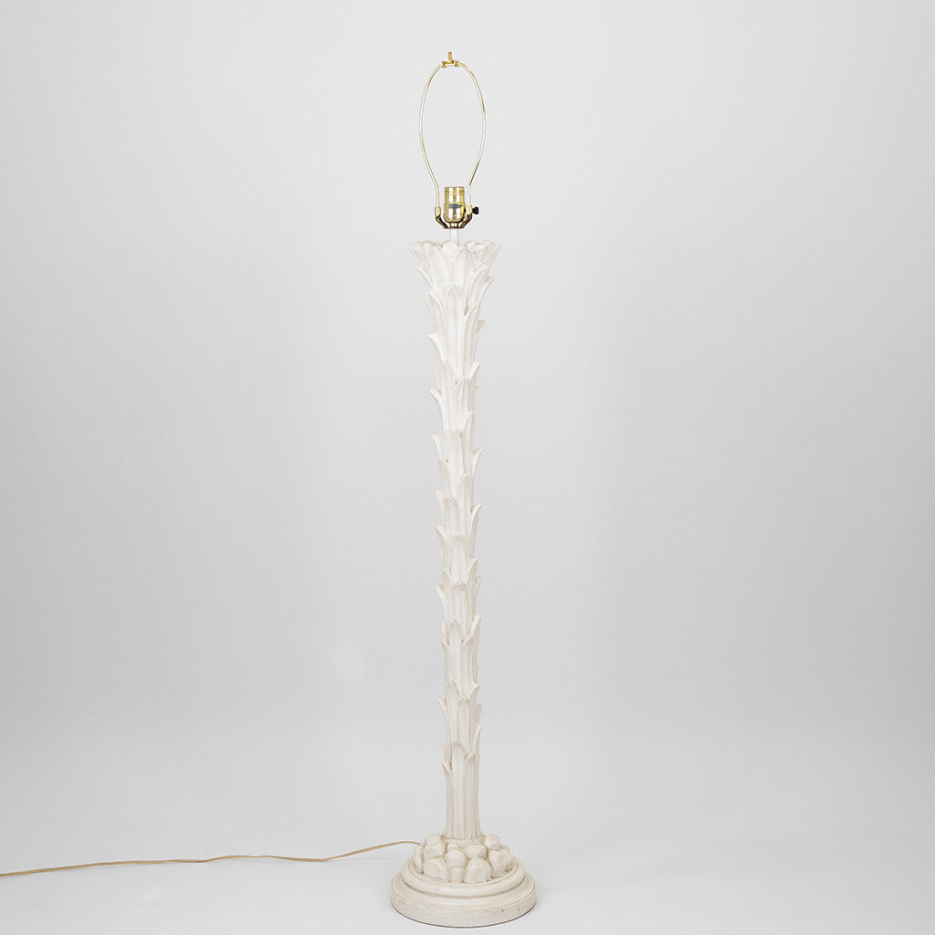 A Carved Plaster Floor Lamp in the Manner of Serge Roche