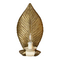 A Pair of Lacquer Painted and Gilded Brass Leaf Sconces