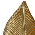 A Pair of Lacquer Painted and Gilded Brass Leaf Sconces