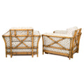 A Pair of Bamboo Armchairs by Gasparucci Italo