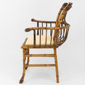 A Pair of Chinese Export Faux Bamboo Arm Chairs