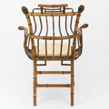 A Pair of Chinese Export Faux Bamboo Arm Chairs