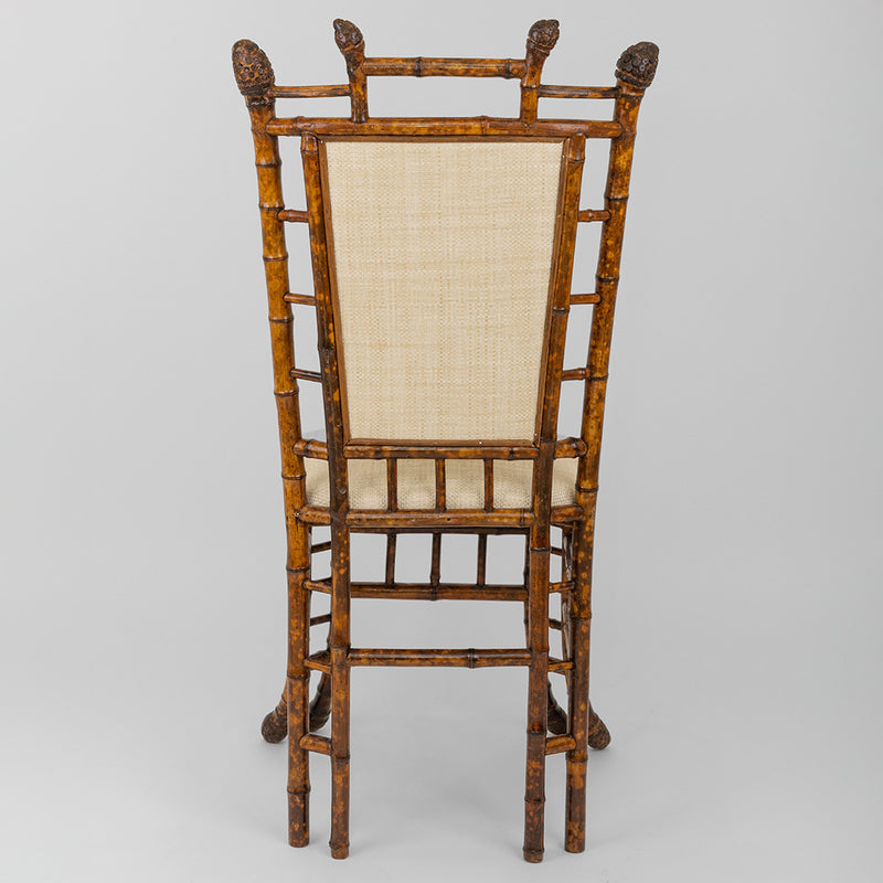 A Pair of Chinese Export Faux Bamboo Side Chairs