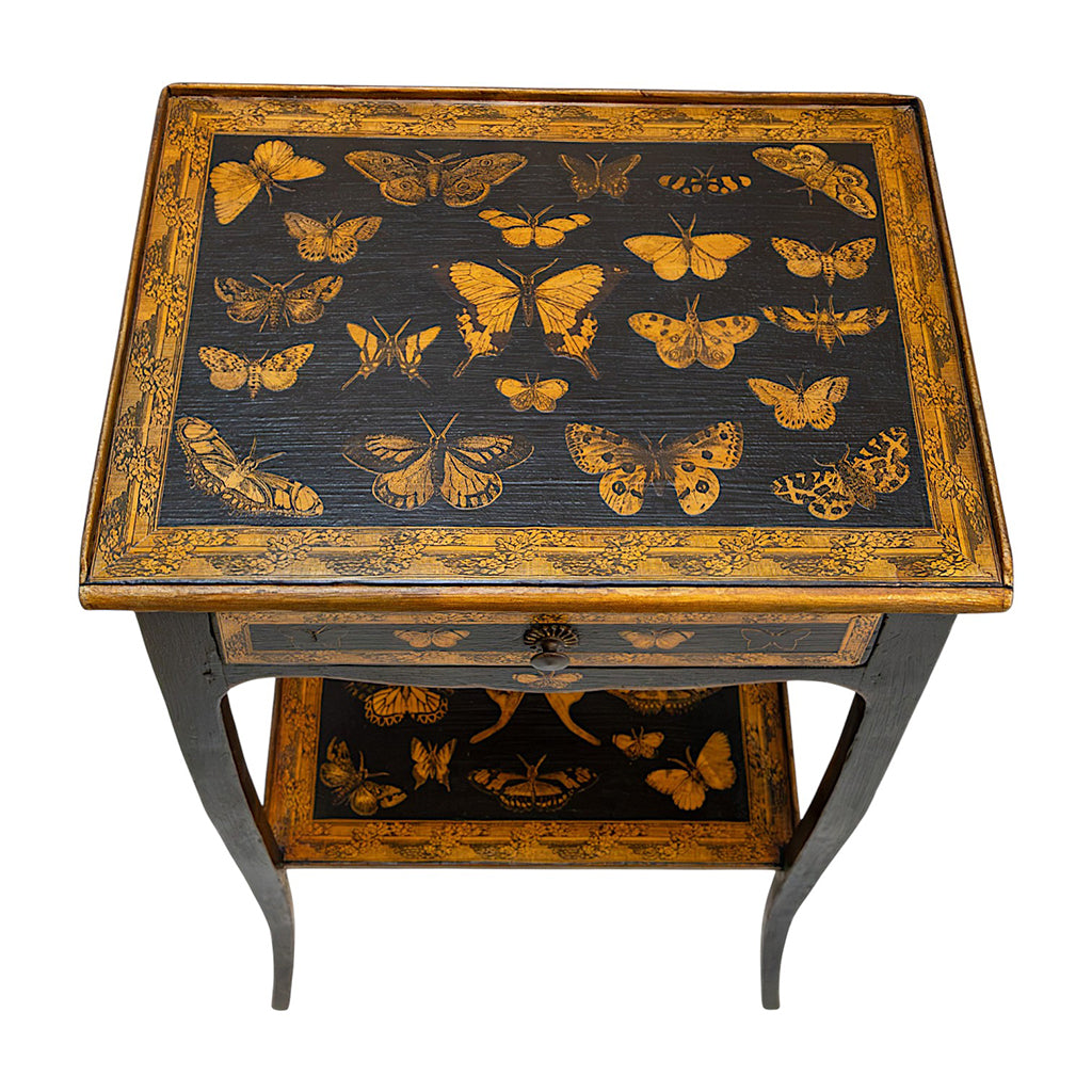 A Pair of Hand-Painted Gilt and Lacquered Side Tables