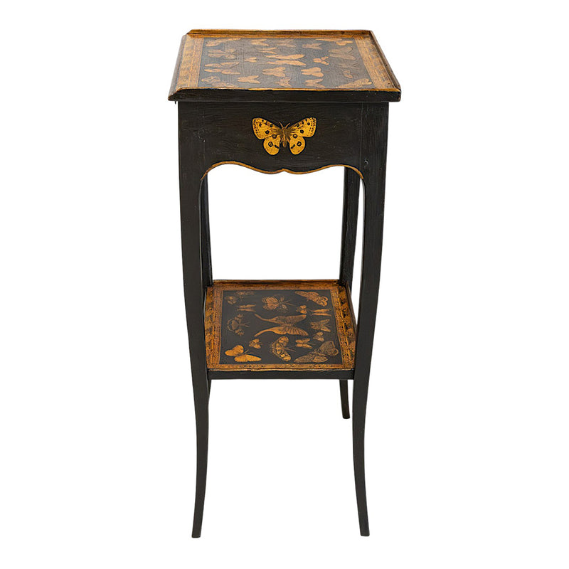 A Pair of Hand-Painted Gilt and Lacquered Side Tables