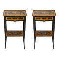 A Pair of Hand-Painted Gilt and Lacquered Side Tables