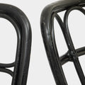 A Pair of High Back Rattan Wing Chairs