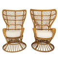 A Pair of Italian Peacock Chairs by Bonacina